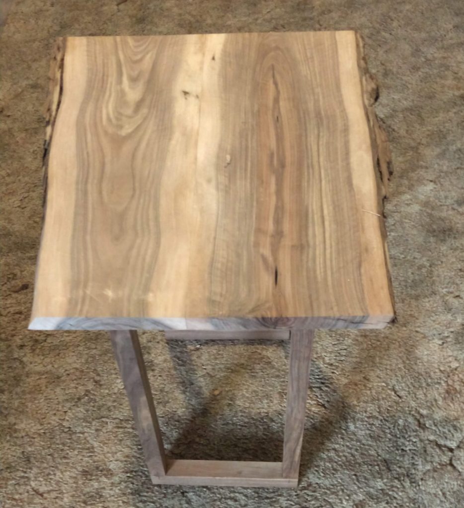 live edge end table